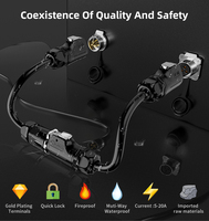 Connecteurs circulaires étanches électriques Cnlinko LP20 DC AC IP68 3 broches à visser en ligne pour câble d'alimentation