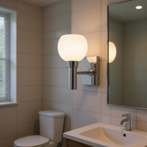 Lámpara de Pared LED Moderna, Elegante y Minimalista de 4 Luces, Cromada, de Hierro, Eficiente Energéticamente, Fácil de Instalar, para Espejo de Baño - Product Image 2