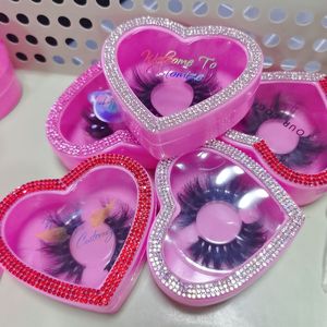 Étui <span class=keywords><strong>de</strong></span> <span class=keywords><strong>cils</strong></span> rose en forme <span class=keywords><strong>de</strong></span> cœur, boîte d'emballage <span class=keywords><strong>de</strong></span> <span class=keywords><strong>cils</strong></span>, pour la saint-valentin, 3D 5D, vraie fourrure <span class=keywords><strong>de</strong></span> vison, livraison gratuite - Product Image 3