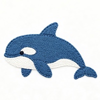 Écussons brodés thermocollants personnalisés avec logo requin – Tissu tissé pour vêtements, sacs, chapeaux, chaussures – Délai d'échantillon de 7 jours