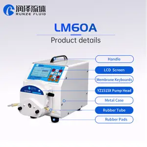 LM60 peristaltic משאבת מילוי מכונת בקרת מהירות oem מדידת peristaltic משאבת