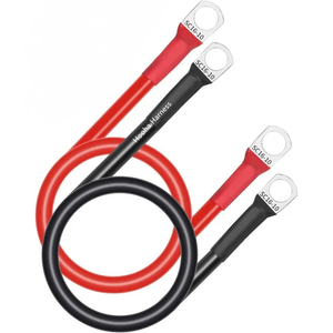 2AWG, 4AWG, 6AWG, 8AWG, 10AWGBattery зарядные кабели, медный инверторный провод с кольцевым терминалом M8 для автомобиля - Product Image 4
