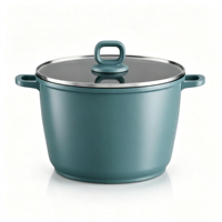 Ustensiles de cuisine classiques en aluminium moulé, couvercles en verre trempé, revêtement antiadhésif, poêle à frire, casserole, faitout pour la cuisson, durables et écologiques