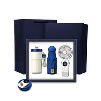 Coffret cadeau d'entreprise chaud Smart Thermos tasse parapluie Portable Mini ventilateur logo personnalisé articles d'été coffret cadeau promotionnel de luxe