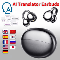 Ventes directes usine : Traducteurs intelligents à longue autonomie, écouteurs de traduction IA à clip d'oreille, écouteurs de jeu à faible latence