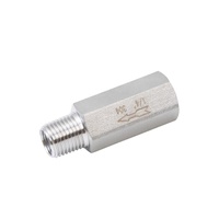 Clapet anti-retour à ressort en acier inoxydable compresseur d'air clapet anti-retour hexagonal filetage femelle clapet anti-retour d'instrument à sens unique