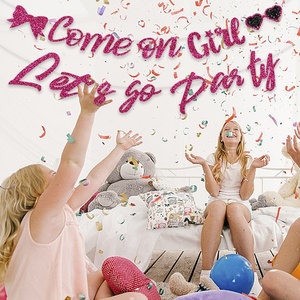 Novedad para Fiestas: Guirnaldas <span class=keywords><strong>de</strong></span> Papel, Decoraciones, Pancarta <span class=keywords><strong>de</strong></span> Princesa Rosa, Adornos Colgantes, Artículos <span class=keywords><strong>de</strong></span> Cumpleaños, Venta al por Mayor Transfronteriza - Product Image 1