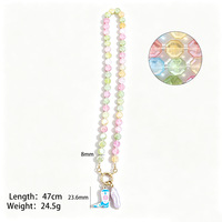 Collier artisanal à perles octogonales facettées avec fermoir à bascule, pendentif perle et poisson, bijoux bohèmes, vente en gros et dropshipping