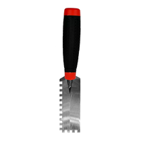 Truelle à rainures de 6 x 2 pouces, truelle à carrelage |   Spatule à encoches carrées de 1/4 pouce, poignée souple, pour appliquer et étaler le coulis et l'adhésif