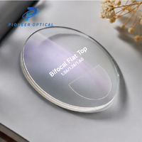Lentilles optiques Pioneer 1.499 1.56 Cr39 SHMC HMC à sommet plat, lentilles optiques bifocales, lentilles optiques photochromiques à sommet rond