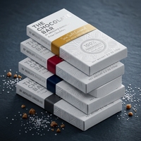 Boîte à barres chocolatées en carton rigide blanc sur mesure avec logo holographique