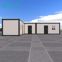 AKAY Vente en gros de maisons modulaires préfabriquées en conteneurs, assemblage rapide, panneaux sandwich, maison préfabriquée en acier pour dortoirs de travailleurs
