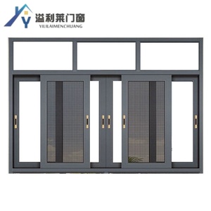 Gran oferta 2025, diseño moderno, <span class=keywords><strong>ventanas</strong></span> corredizas de doble acristalamiento, ventana corredera de aluminio de vidrio Low-E con mosquitera - Product Image 2