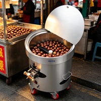 Machine à frire automatique verticale commerciale pour cacahuètes et châtaignes, rôtissoire multifonctionnelle pour noix