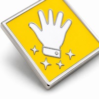 Épinglette en émail personnalisée, gravée sur mesure, motif étoile jaune diamant, pour la guérison, mignonne, pour loisirs créatifs, vente au détail et en gros, OEM, fabricant en gros