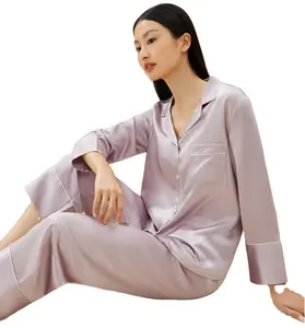 Ensembles de pyjama en lyocell de bambou 2 pièces personnalisés vêtements de nuit pour hommes et femmes vente en gros