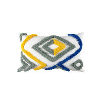 Housses de coussin de chaise carrées modernes de luxe Innermor, style bohème, à rayures géométriques, tissées, broderie 3D, touffetées, pour hôpital, maison et hôtel