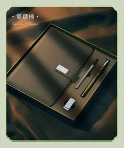 Custom Logo Luxury <b>Refillable</b> Stationery <b>Pen</b> Notebook Gift Set Business Blue Vegan Leather Magnetic Note Book A5 Journal Box Set - Product Image 4