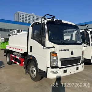 中国品牌sinotruck howo 4x2 3000升3吨迷你水箱卡车价格