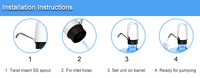 Pompe distributrice de biberons gallon avec mini filtre à eau électrique à chargement USB, parfaite pour les activités de plein air et la maison