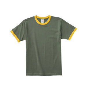 Nuevo estilo personalizado Multi contraste Color recortado cuello redondo anillo cuello puño 210 GSM algodón camisetas - Product Image 5