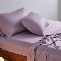 Parure de Draps Luxe en Viscose et Bambou Pur Taille Queen et King, 6 Pièces Premium, Linge de Lit Naturel Doux 100% Bambou