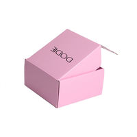 Boîtes d'expédition roses avec logo personnalisé pour les petites entreprises, petites boîtes en carton ondulé pour l'emballage, boîtes cadeaux