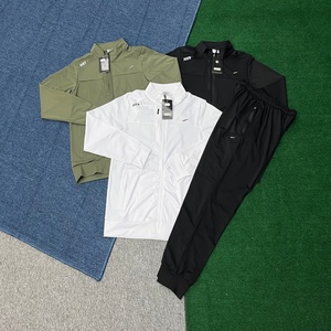 Nueva marca de deportes al aire libre para hombres, correr al aire libre, fitness, con capucha, cremallera, chaqueta informal versátil, traje deportivo, punto - Product Image 1