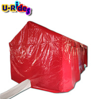 Salle de douche étanche à l'air rouge gonflable Durable portable pour les campings Aventures en plein air Secours d'urgence et zones sinistrées