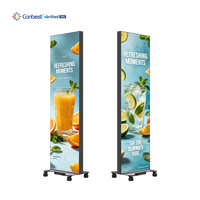 Doble cara P1.5 P1.8 P2.5 portátil Digital Gob Led cartel pantalla Video pared Banner para hoteles bancos cines teatros