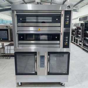 Horno de dos pisos con 10 bandejas, caja de fermentación antiadherente, control táctil, acero inoxidable, para panadería profesional, 1000W, 400W para panadería, 380V, 204DF Eléctrico - Product Image 1