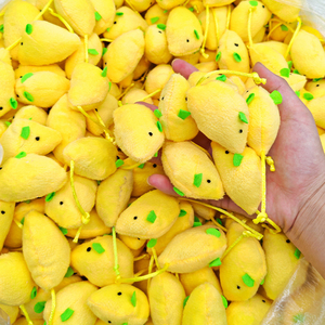 Venta al por mayor Mini juguetes de juego divertidos para gatos Ratón de peluche atraer juguetes de peluche amarillo gato masticar hierba gatera ratones de juguete - Product Image 4