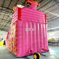 Toboggan aquatique gonflable avec piscine à jets d'eau, parcours d'obstacles, aire de jeux pour enfants, location pour fêtes en plein air