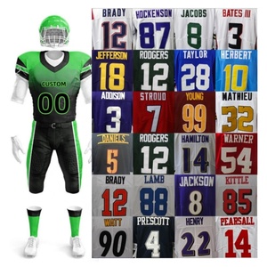 Maillots de football américain respirants de haute qualité pour hommes WATT MAHOMES KELCE BRADY RODGERS LAMB HENRY PRESCOTT JEFFERSON - Product Image 1