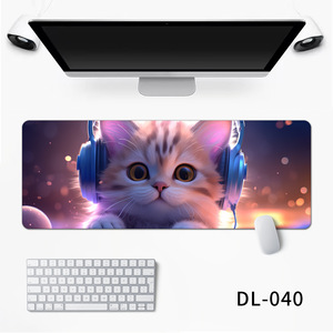 Cartoon Cat Gaming <b>Mouse</b> Pad 900x300x4mm Rubber Non-Toxic Rectangular Desk <b>Mat</b> For Computer Use DL-040 - Product Image 1