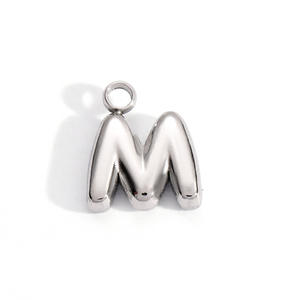 Colgantes de letras de acero inoxidable, alfabeto inglés pequeño para hacer collares, accesorios de joyería DIY - Product Image 4