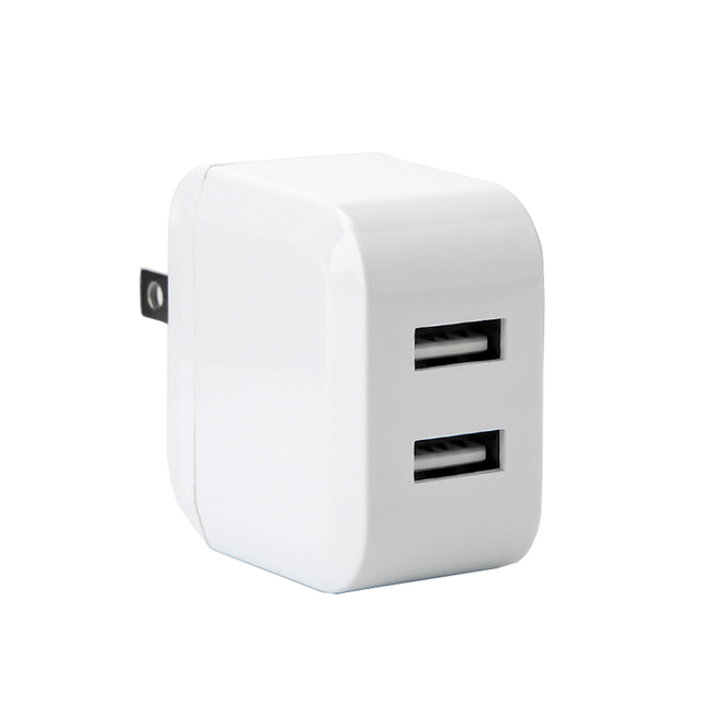 Folding Plug Portable 5V 2.4A Dual Socket Ports Mobile Phone USB Travel Fast Charger Wall Power Adapter for Phone and Tablet