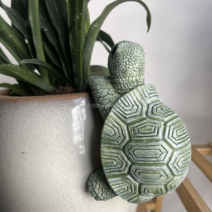 Support de pot en résine en forme de <span class=keywords><strong>tortue</strong></span> de mer verte - Ornement multifonctionnel moderne fait à la main, facile à installer, résistant à l'eau et aux intempéries pour le jardin - Product Image 3
