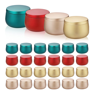 DIY Candle Making Storage Container Jars Gold Black Red White 4oz 8 oz Metal Tinplate Empty Candles Tin