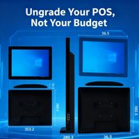 Moniteur POS LIVERDOL 15 pouces à prix d'usine, économique, avec écran tactile pour libre-service, restauration rapide, comptoir de caisse
