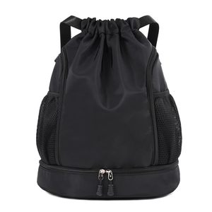Sac à dos de plage en filet avec cordon de serrage et poche zippée, grand sac réfléchissant pour équipement de natation, palmes pour adultes, garçons et filles - Échantillon gratuit - Product Image 1