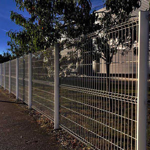 Gran oferta, valla de poste de melocotón para jardín al aire libre, Panel de valla de malla de alambre soldado curvo 3D de <span class=keywords><strong>Metal</strong></span> verde - Product Image 2