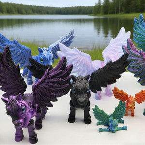 Alas de Pegaso Articuladas Impresas en 3D Personalizadas de PLA, Juguete Antiestrés del Año del Caballo, Decoración, Manualidades, Regalo - Product Image 2