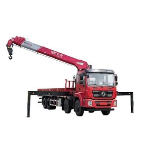 Grúa hidráulica Dongfeng de 14 toneladas con pluma recta montada en camión y cabina de operador - Solución de transporte de equipo pesado - Product Image 1