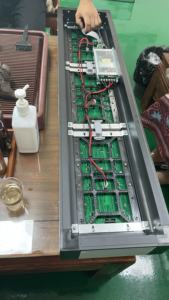 Kunden spezifisches P10 LED-Zeichen modul RGB 16x32 Innen größe Kunden spezifisches Garantie-Laufwerks display für Werbezwecke - Product Image 5