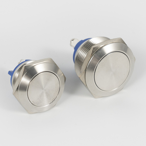 Interrupteur d'arrêt d'urgence à verrouillage IP65 12mm 16mm 19mm 22mm 25mm Bouton poussoir métallique pour barrière de portail - Product Image 3