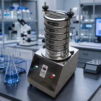 Agitateur de tamis haute fréquence en acier inoxydable 200 mm, machine de tamisage de laboratoire avec affichage numérique et minuterie 0,125 kW pour tests de sol et de ciment
