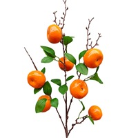 Populaire simulatie sinaasappel fruit huisdecoratie voor woonkamer bloem realistische fruittakken fabrikant groothandel