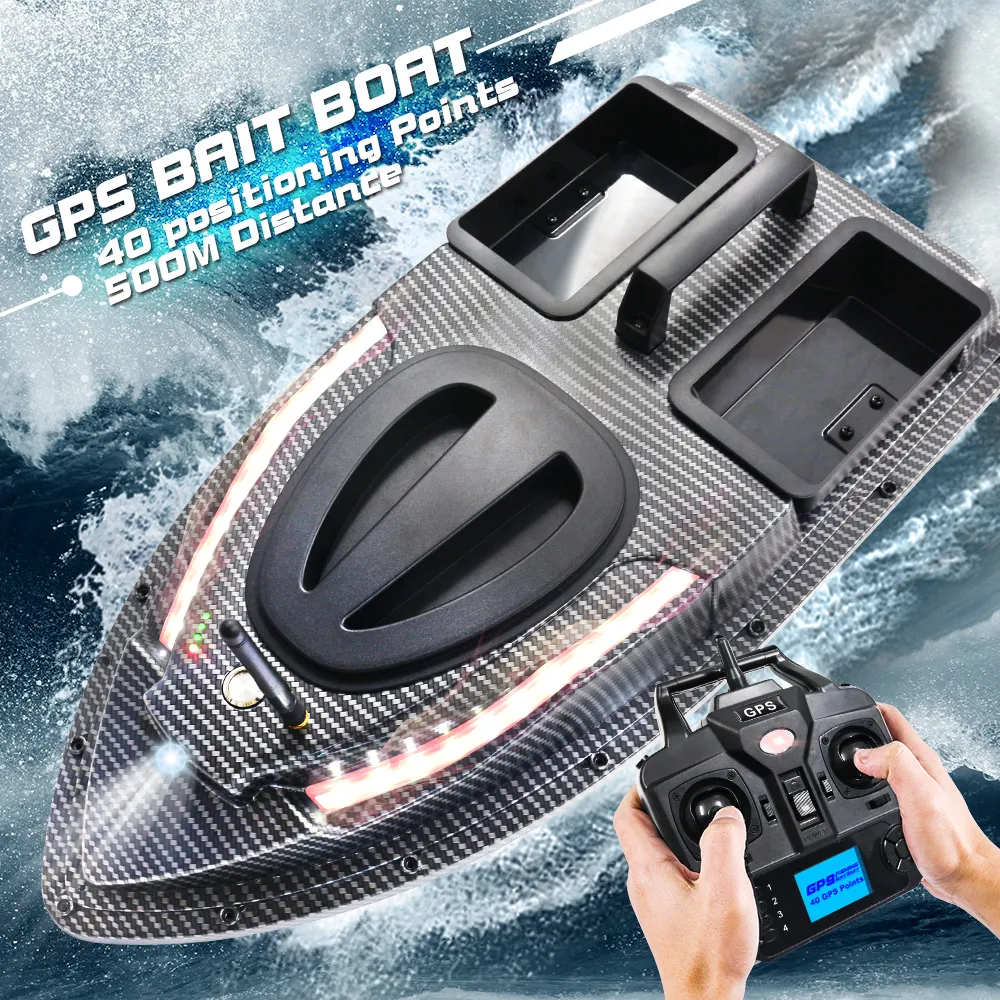  GPS Remote Control Bait Boat, 500M Distance Wireless Control  2KG Large Load Three Bait Tanks Fish Finder Fishing Speed Boat : Sports &  Outdoors