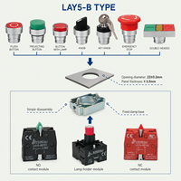 Bloc de contact auxiliaire XINDALI LAY5-BE101 BE102 1NO 1NC pour interrupteur à bouton-poussoir de 22 mm